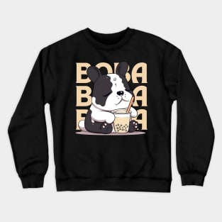 Boba Bubble Tea Dog Crewneck Sweatshirt